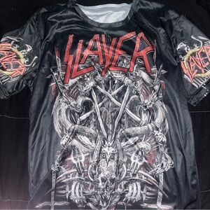 Slayer all over Graphic Black T-Shirt jersey size l-xl